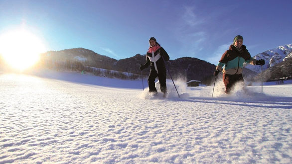 Snow shoe hiking